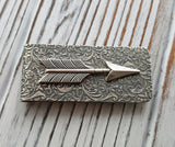 Handmade Oxidized Silver Arrow Money Clip