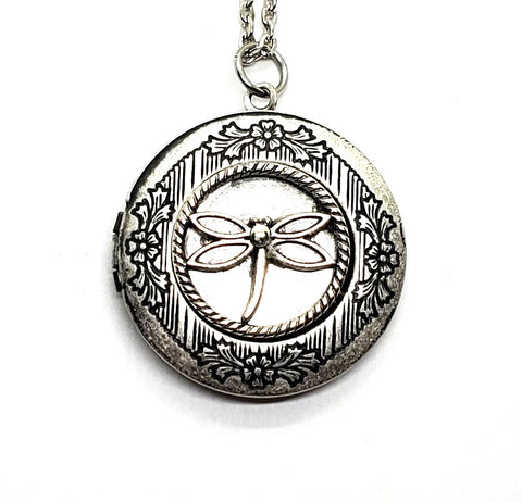 Handmade Dragonfly Locket Necklace