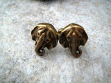 Handmade Oxidized Brass Elephant Cuff Links
