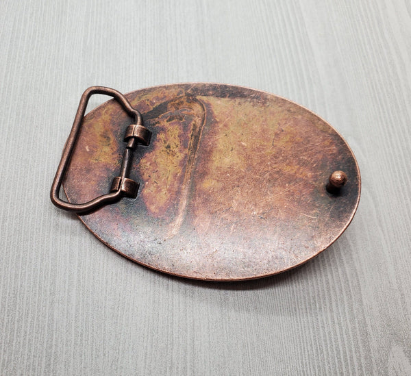 Upscale Rooster Copper Belt Buckles