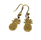 Handmade Golden Pineapple Earrings