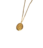 Handmade antique Gold Mushroom Locket Necklace