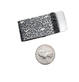 Handmade Oxidized Silver Embossed Rooster Money Clip