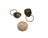 Handmade Oxidized Brass Lion Doorknocker Post Earrings