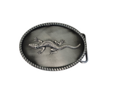 Handmade Antique Silver Lizard Belt Buckle