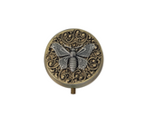 Handmade Antique Bronze Butterfly Pill Box