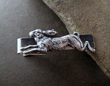 Handmade Oxidized Silver Steampunk Rabbit Tie Bar Clip