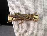 Handmade Gold Brass Steampunk Grasshopper Tie Bar Clip