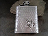 Handmade Small Steampunk Stainless Steel Bee Flask