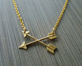 Handmade Brass Arrows Necklace