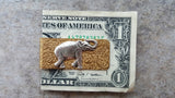Handmade Embossed Brass Elephant Money Clip