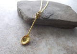 Handmade Royal Golden Spoon Charm Necklace