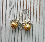 Handmade Golden Snitch Earrings