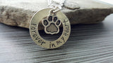 Handmade Forever In My Heart Paw Print Charm Necklace
