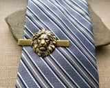 Handmade Oxidized Brass Steampunk Lion Tie Clip Tie Bar