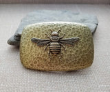 Handmade Oxidized Brass Steampunk Bee Belt Buckle