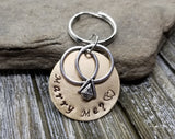 Handmade Hand Stamped Marry Me Marriage Proposal Key Chain