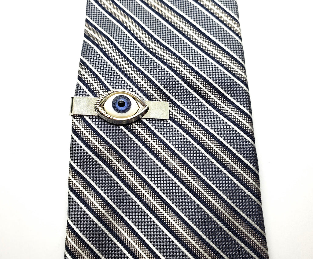 Handmade Oxidized Steampunk Eyeball Tie Bar Clip – Urban Metal Designs