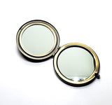 Handmade Victorian Oxidized Brass Dragonfly Cameo Compact Mirror