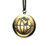 Handmade Globe Locket Necklace