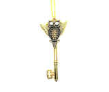 Handmade Mixed Metals Owl Key Pendant Necklace