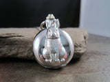 Handmade Steampunk Silver Bunny Rabbit Pocket Watch Necklace