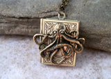 Handmade Steampunk Octopus Locket Necklace