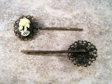Handmade Lolita Day Of The Dead Hair Bobby Pins
