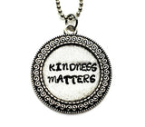 Handmade Hand Stamped Kindness Matters Necklace