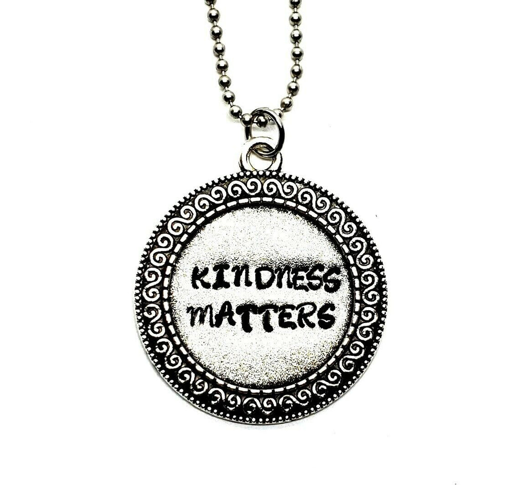 Handmade Hand Stamped Kindness Matters Necklace