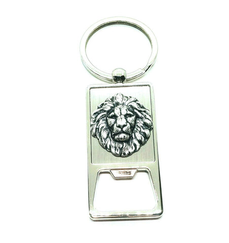 Handmade Silver Lion Bottle Opener Key Chain