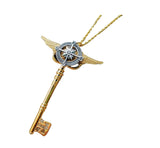 Handmade Steampunk Compass Key Necklace