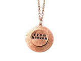 Handmade Rose Gold Pennies From Heaven Locket Necklace