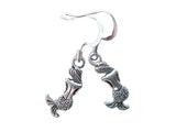 Handmade Silver Mermaid Siren Earrings