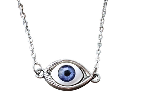 Handmade Silver Eyeball Necklace