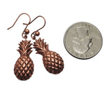 Handmade Oxidized Rose Gold Pineapple Earrings