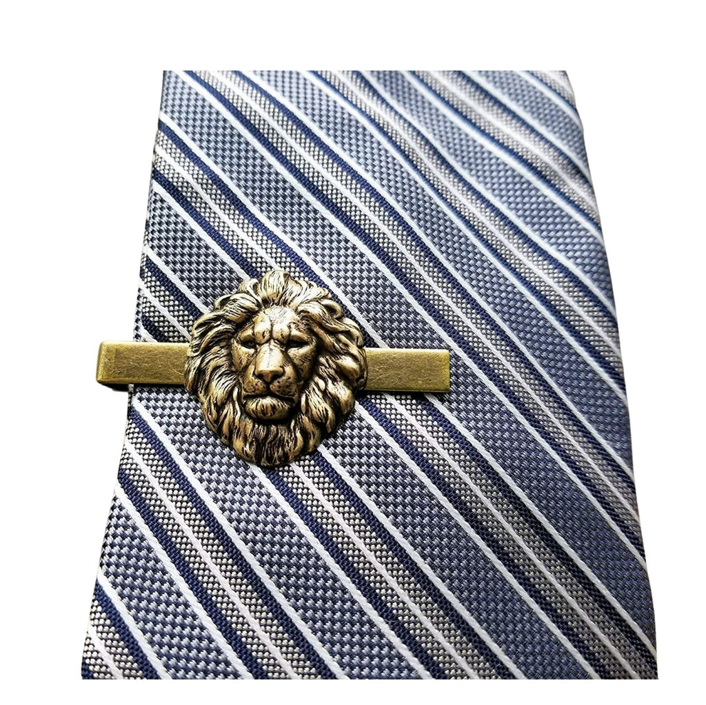 Handmade Oxidized Brass Steampunk Lion Tie Clip Tie Bar – Urban