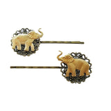 Handmade Brass Elephant Bobby Pins