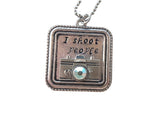 Handmade Hand-Stamped Photographer Necklace Or Keychain
