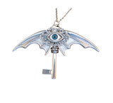 Handmade Silver Steampunk Dragon Eye Key Necklace