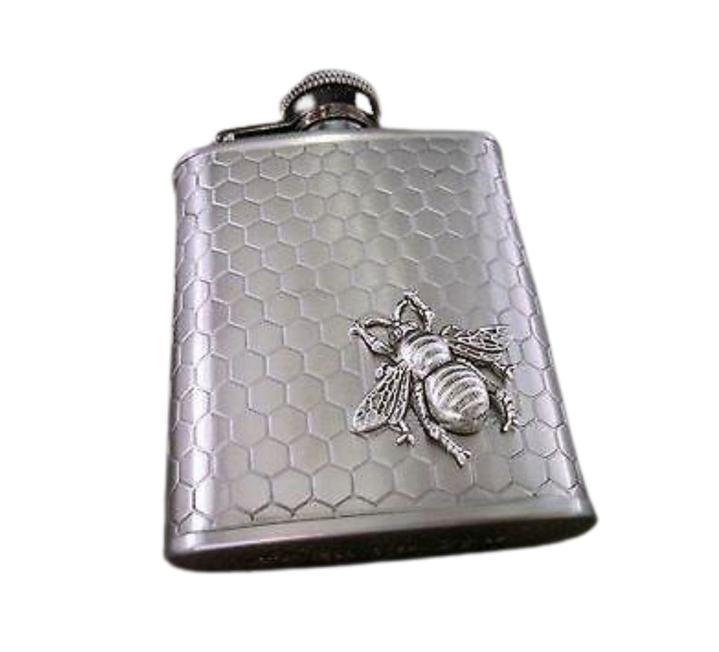 Handmade Small Steampunk Stainless Steel Bee Flask
