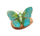 Handmade Verdigris Butterfly Brooch