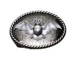 Handmade Antique Silver Bat Belt Buckle