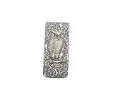 Handmade Oxidized Silver Embossed Owl Money Clip