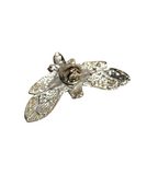 Handmade Antique Silver Death Skull Moth Pin Brooch