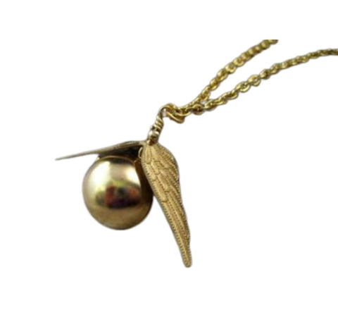 Handmade Golden Snitch Locket Necklace