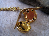 Handmade Golden Snitch Locket Necklace