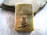 Handmade Gold Owl Cigarette Lighter