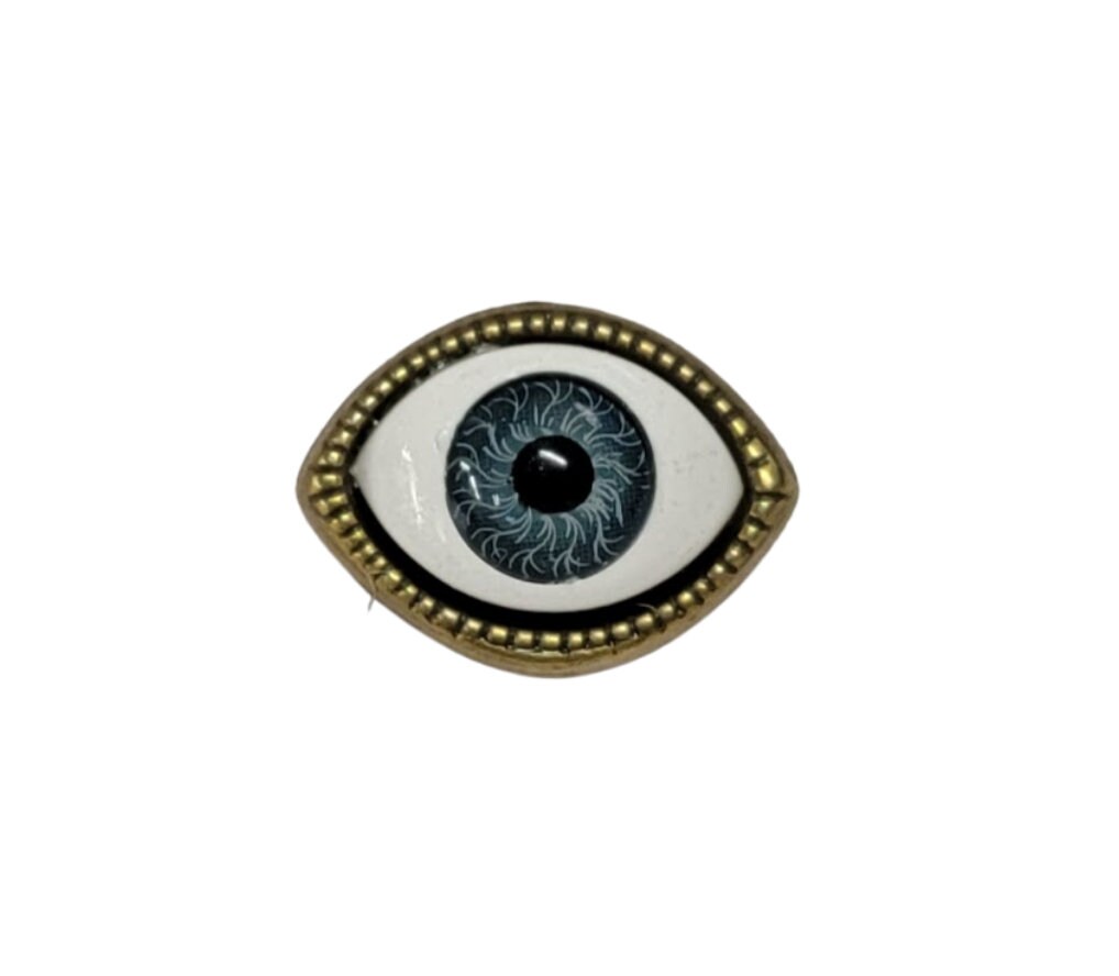Handmade Antique Bronze Eyeball Brooch Pin
