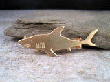 Handmade Steampunk Brass Nautical Shark Tie Clip Tie Bar